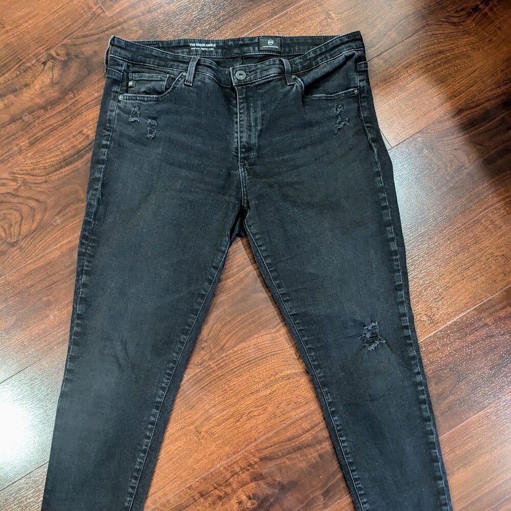 AG Adriano Goldschmied Middi Mid Rise Ankle Designer Jeans 31R